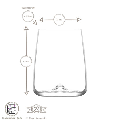 475ml Terra Tumbler Glasses - Pack of Six