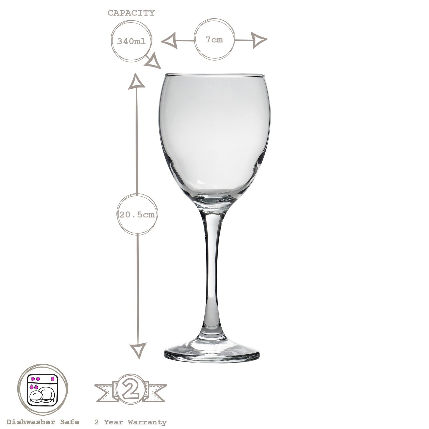 340ml Venue Red Wine Glasses - Pack of Six