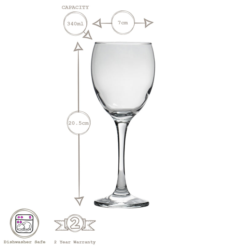 340ml Venue Red Wine Glasses - Pack of Six - By LAV