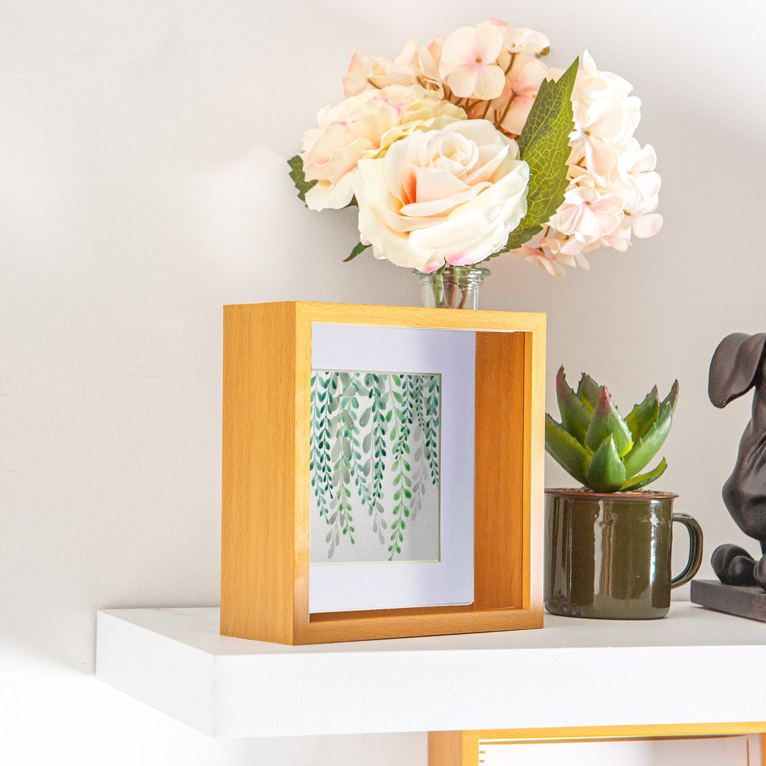 White 4" x 4" Picture Mount for 6" x 6" Frame