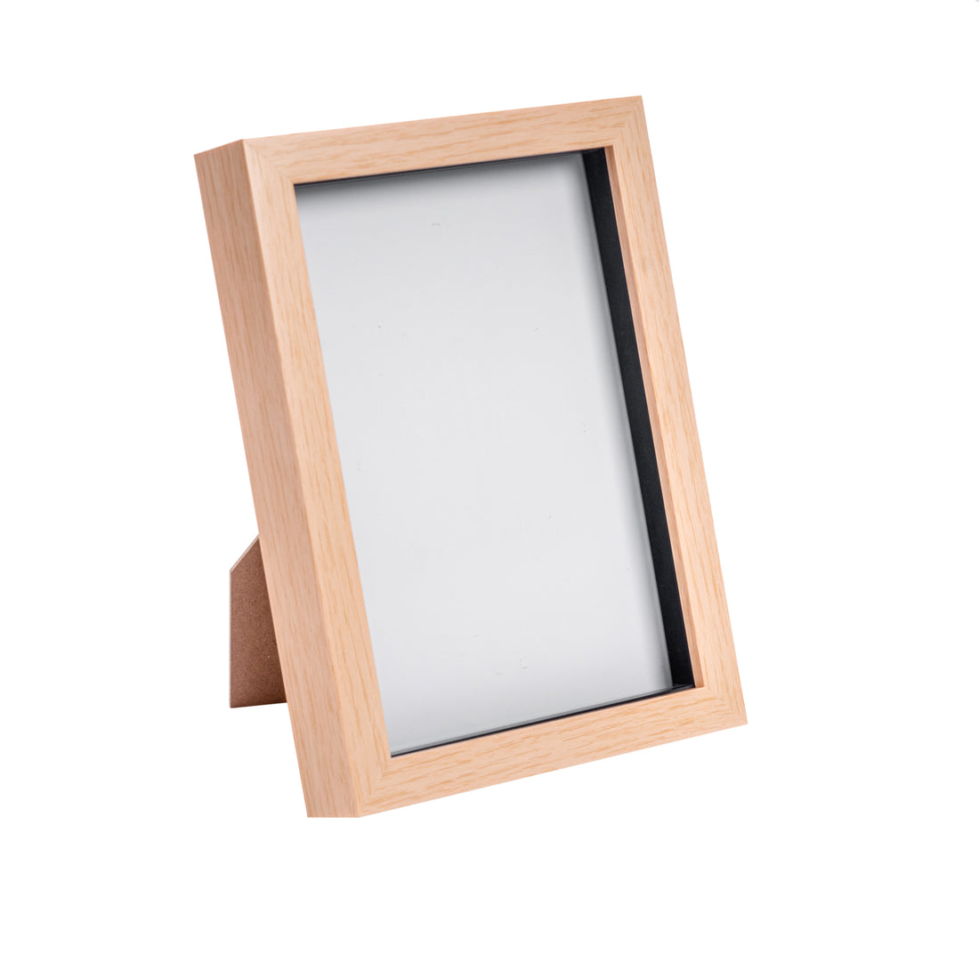 Light Wood 6" x 8" Shadow Box Photo Frame