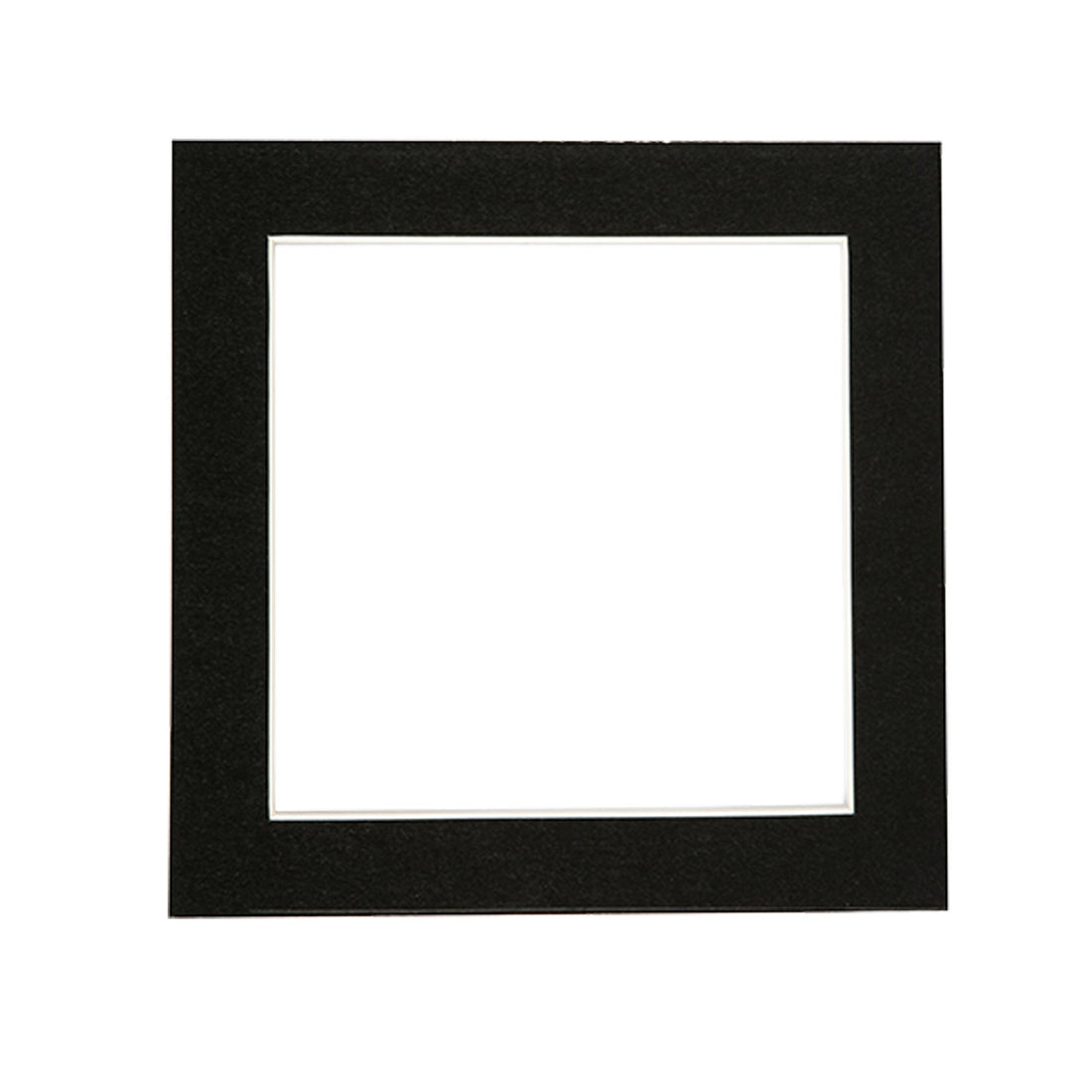 Black 6" x 6" Picture Mount for 8" x 8" Frame