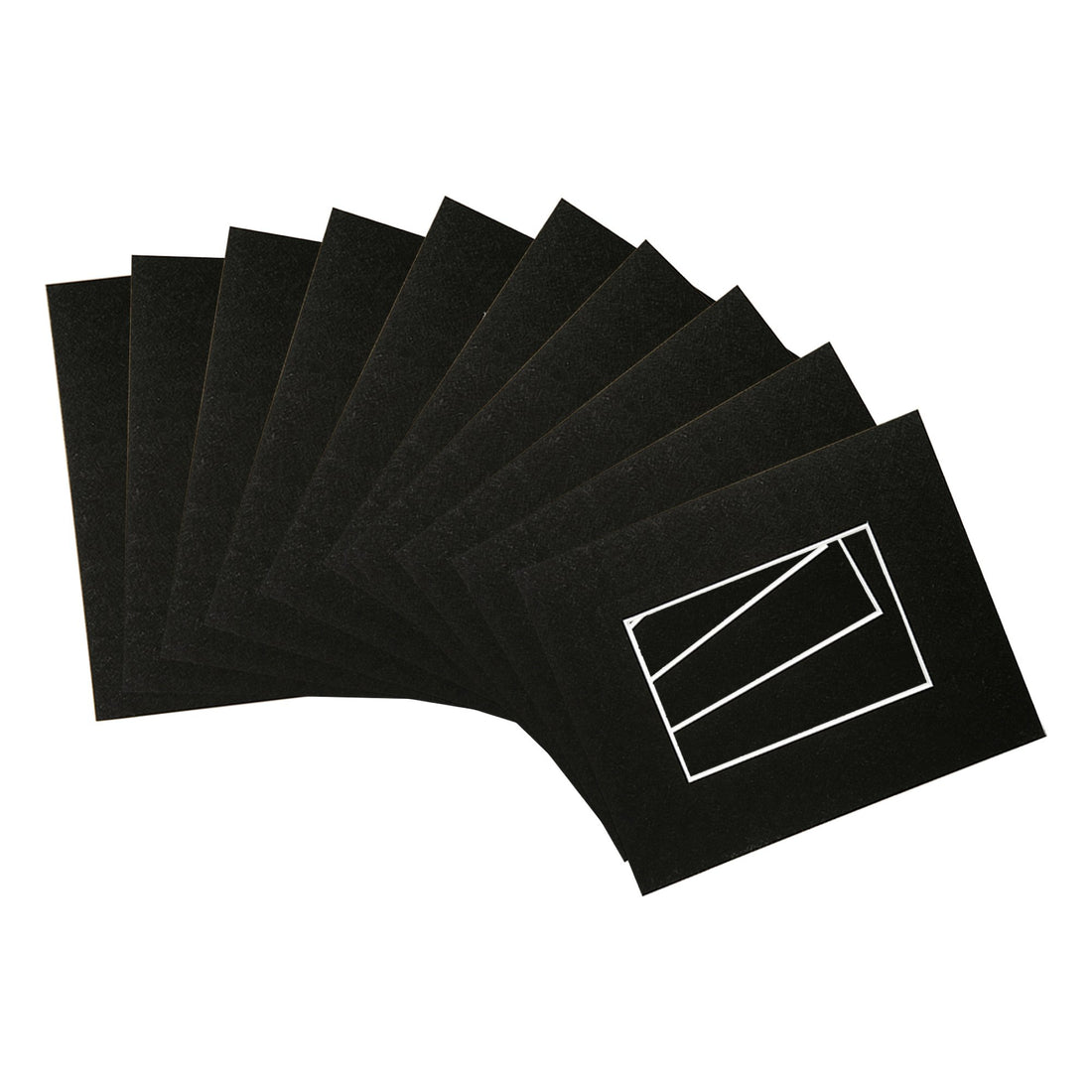 Black 4" x 6" Picture Mounts for 8" x 10" Frame - Pack of 10
