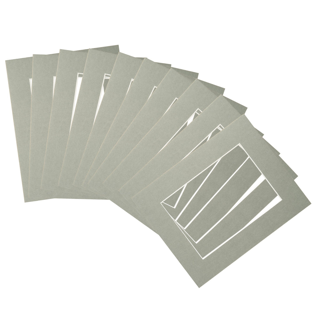 Grey 5" x 7" Picture Mounts for 8" x 10" Frame - Pack of 10
