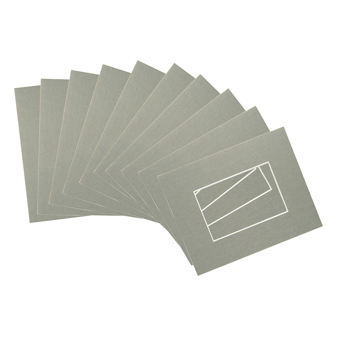 Grey 4" x 6" Picture Mounts for 8" x 10" Frame - Pack of 10