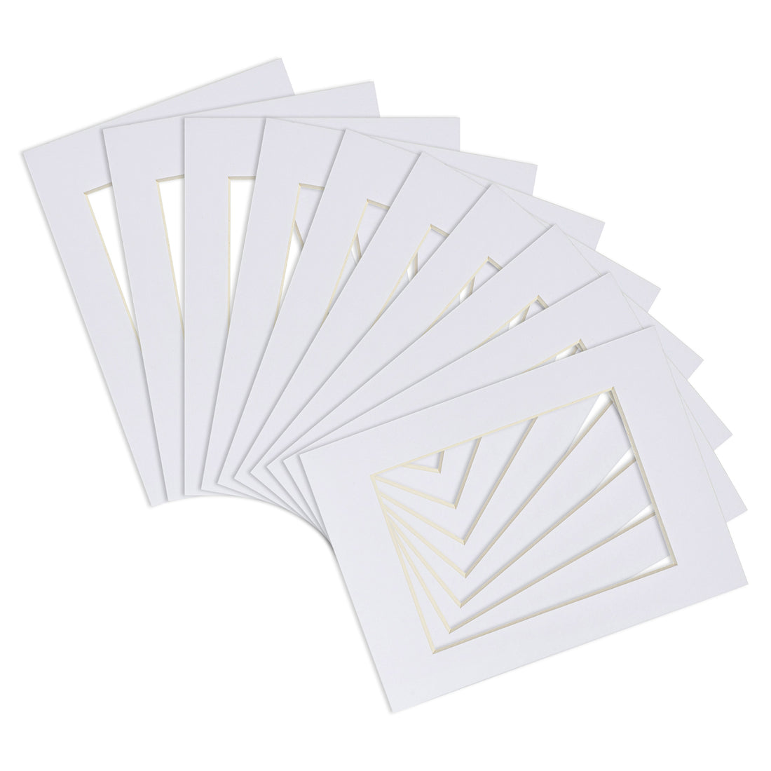White 5" x 7" Picture Mounts for 8" x 10" Frame - Pack of 10