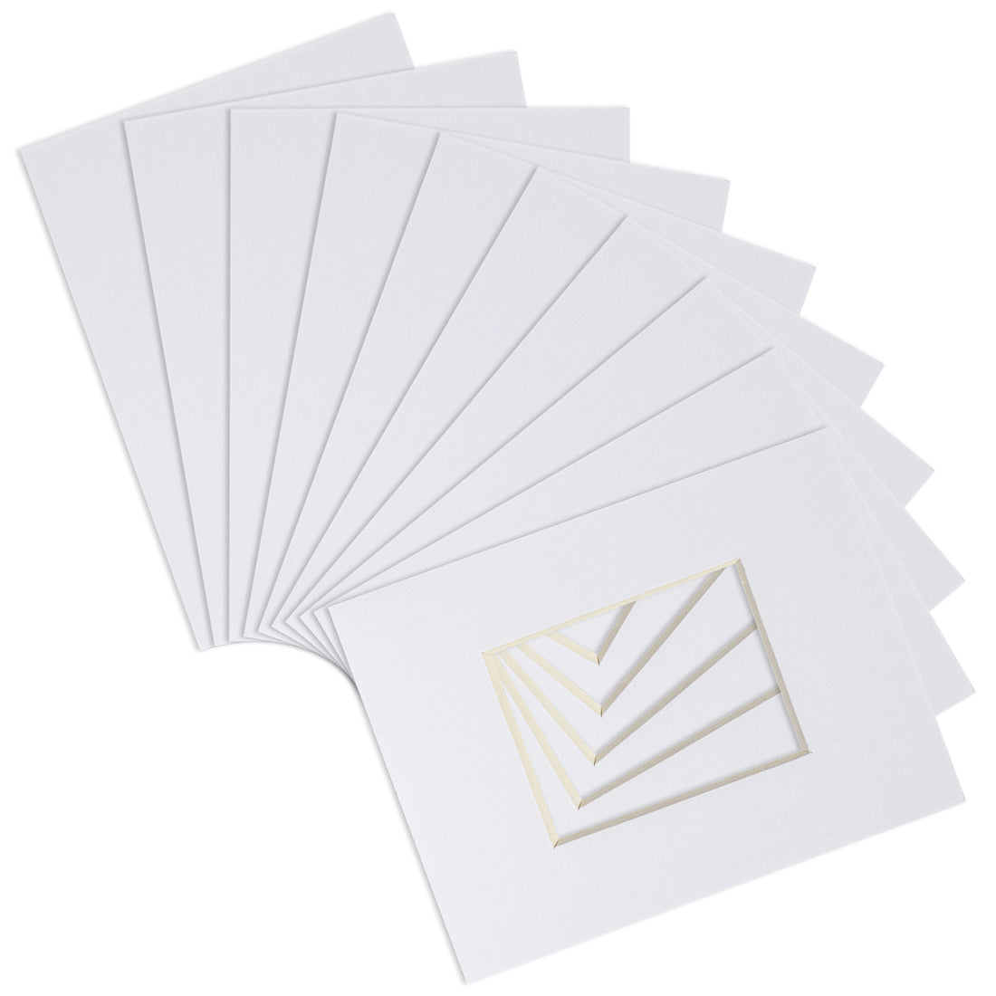 White 4" x 6" Picture Mounts for 8" x 10" Frame - Pack of 10