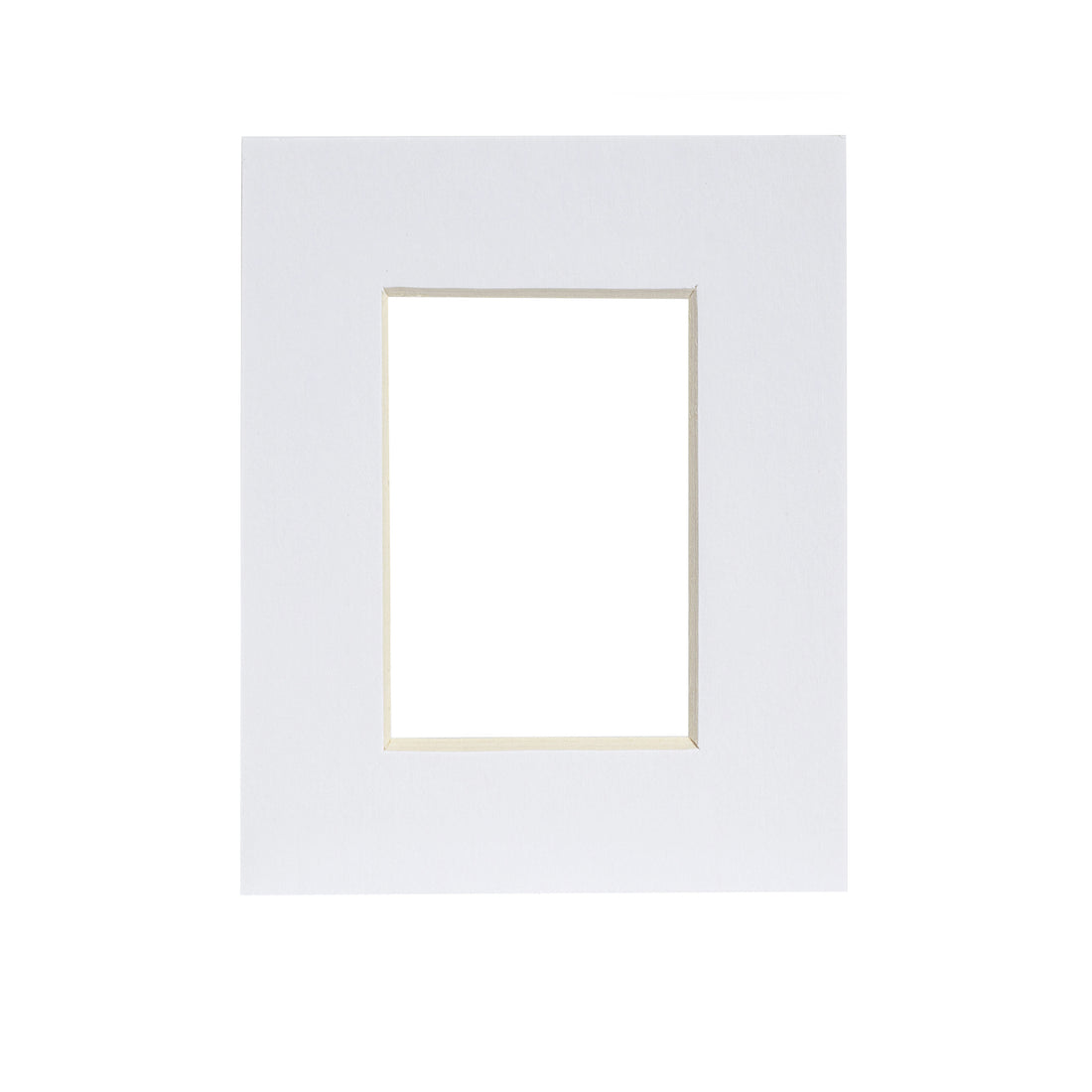 White 4" x 6" Picture Mount for 8" x 10" Frame