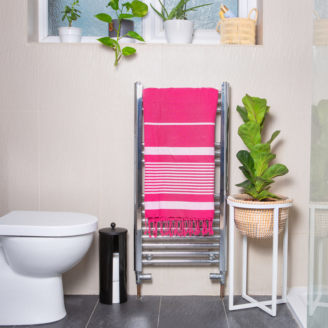 Hot Pink 160cm x 90cm Deluxe Turkish Cotton Bath Towel