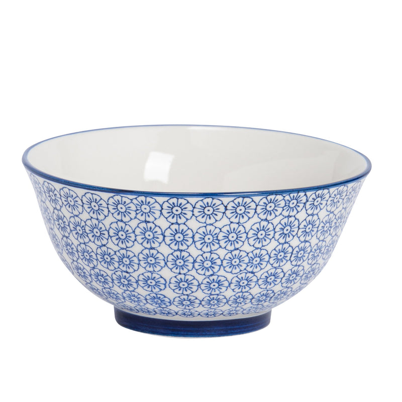 16cm Hand Printed China Cereal Bowl - By Nicola Spring