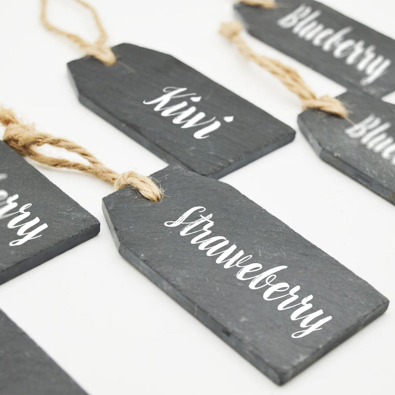 5cm x 9cm Slate Hanging Tags - Pack of Six - By Nicola Spring