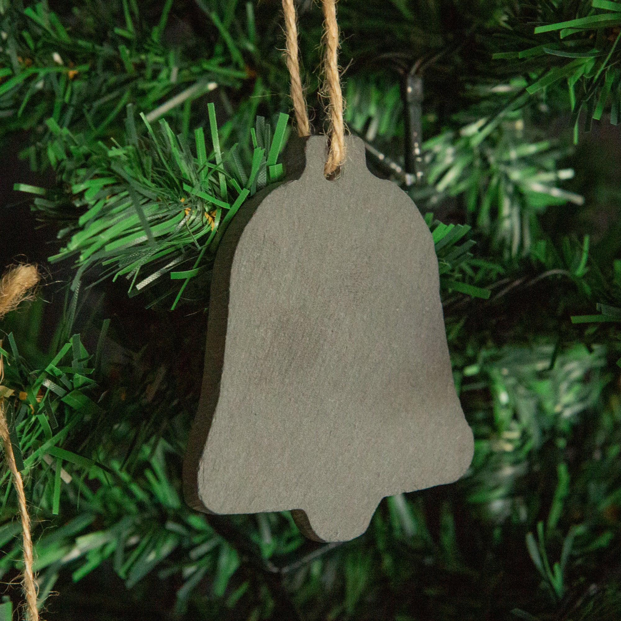 Bell Slate Christmas Tree Decoration - Pack of Six