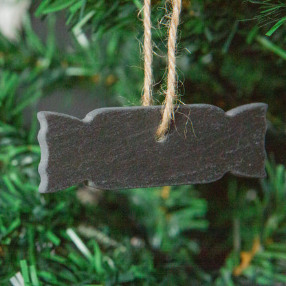 Cracker Slate Christmas Tree Decoration - Pack of Six