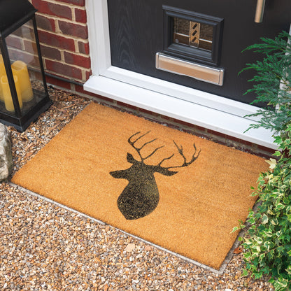 90cm x 60cm Stag Coir Door Mat