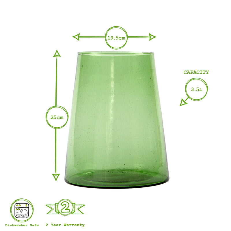 25cm Jebel Recycled Glass Vase - By Nicola Spring