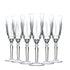 RCR Crystal Orchestra Cut Glass Champagne Flutes - 200ml - Pack of 6