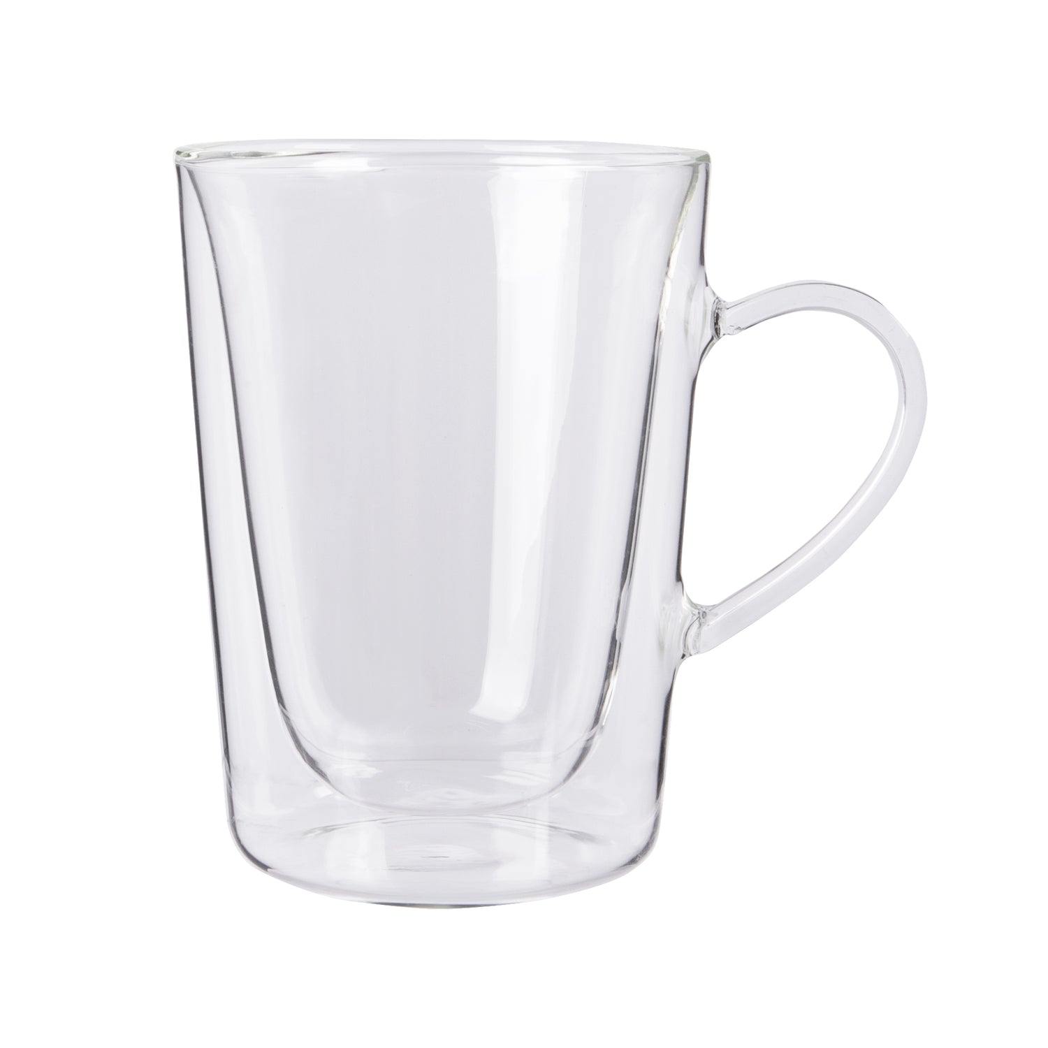 285ml Double Walled Glass Mugs - Pack of Two