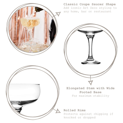 235ml Misket Champagne Saucers - Pack of Six
