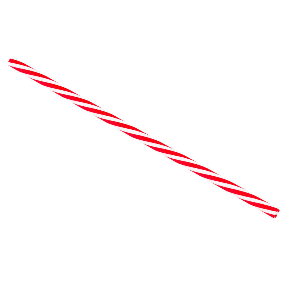 23cm Red Stripe Reusable Plastic Drinking Straws - Pack of 10