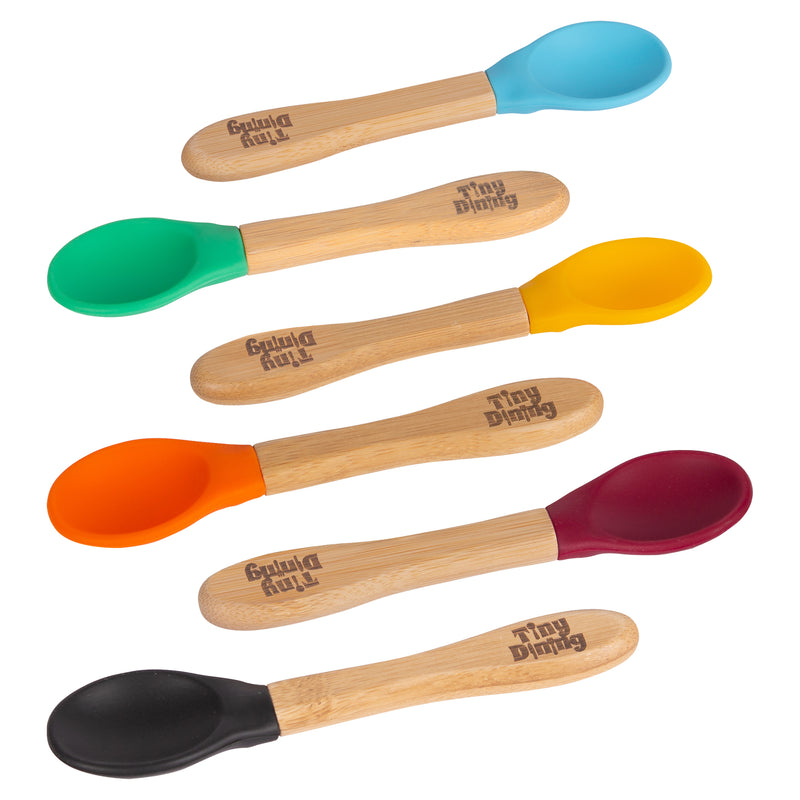 Bamboo Soft Tip Spoons - Pack of Six - By Tiny Dining