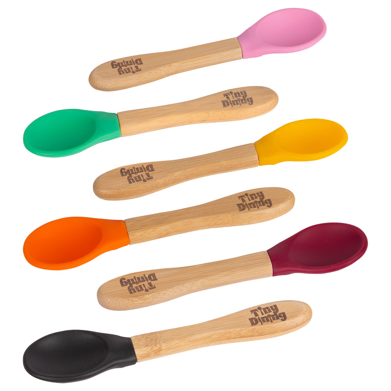 Bamboo Soft Tip Spoons - Pack of Six - By Tiny Dining