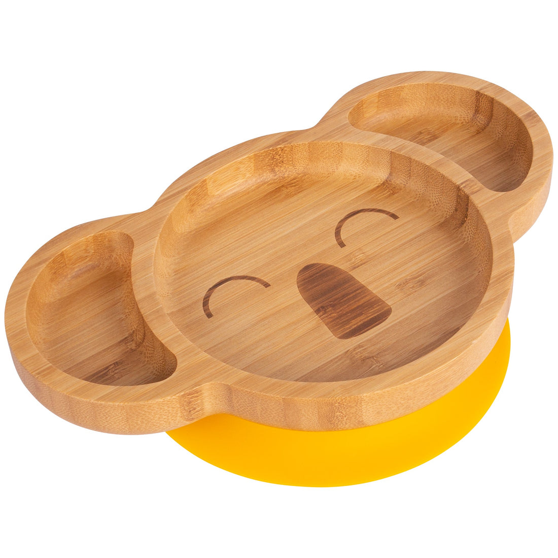 Kit the Koala Bamboo Baby Feeding Plate with Yellow Suction Cup
