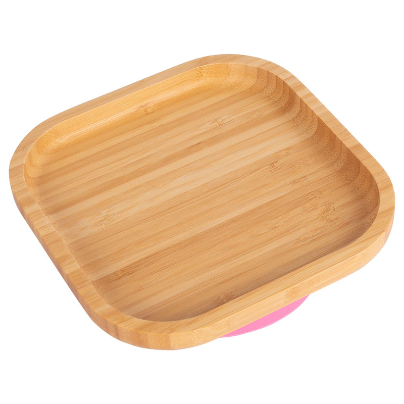 Square Open Bamboo Suction Plate - By Tiny Dining