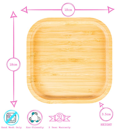 Square Open Bamboo Suction Dinner Set