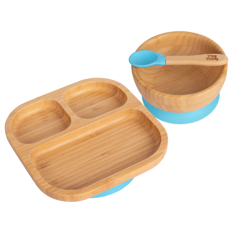 Square Divider Bamboo Suction Dinner Set - By Tiny Dining
