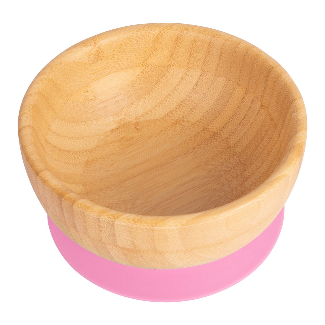 Bamboo Baby Feeding Bowl with Pink Suction Cup