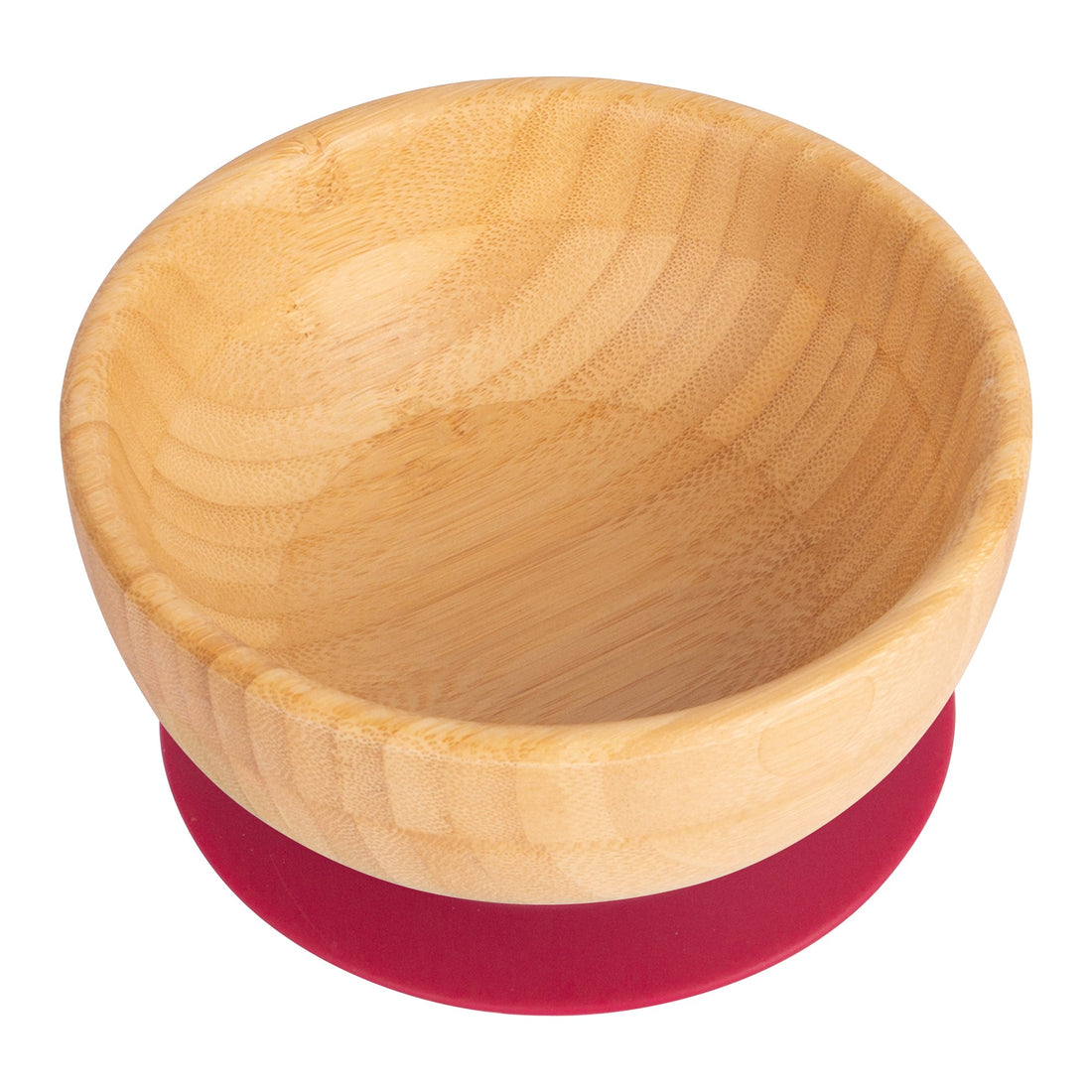 Bamboo Baby Feeding Bowl with Red Suction Cup