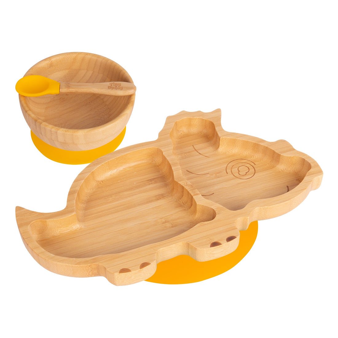 Dani the Dinosaur Bamboo Suction Dinner Set - Yellow