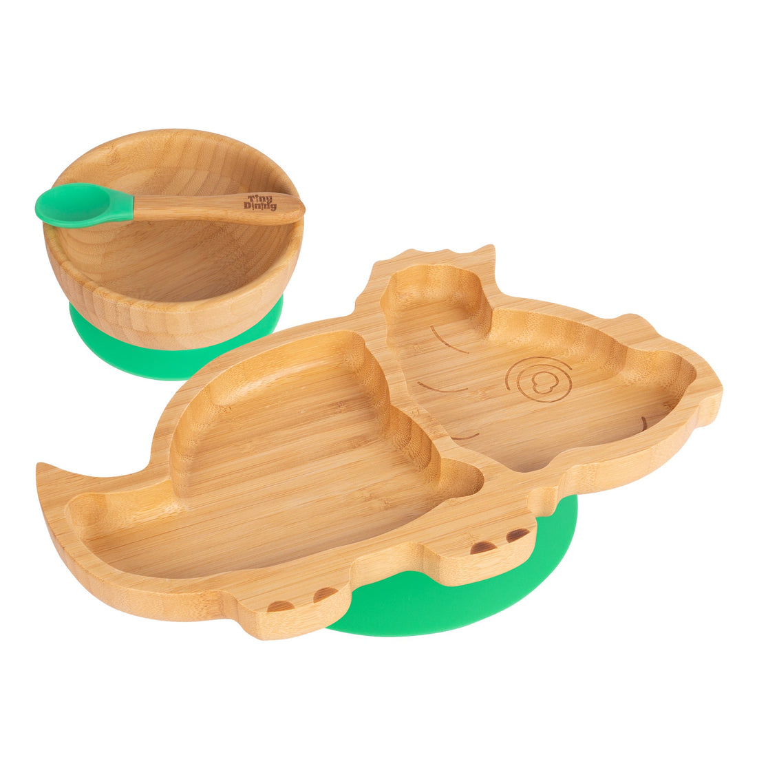 Dani the Dinosaur Bamboo Suction Dinner Set - Green