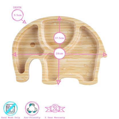 Eden The Elephant Bamboo Suction Dinner Set