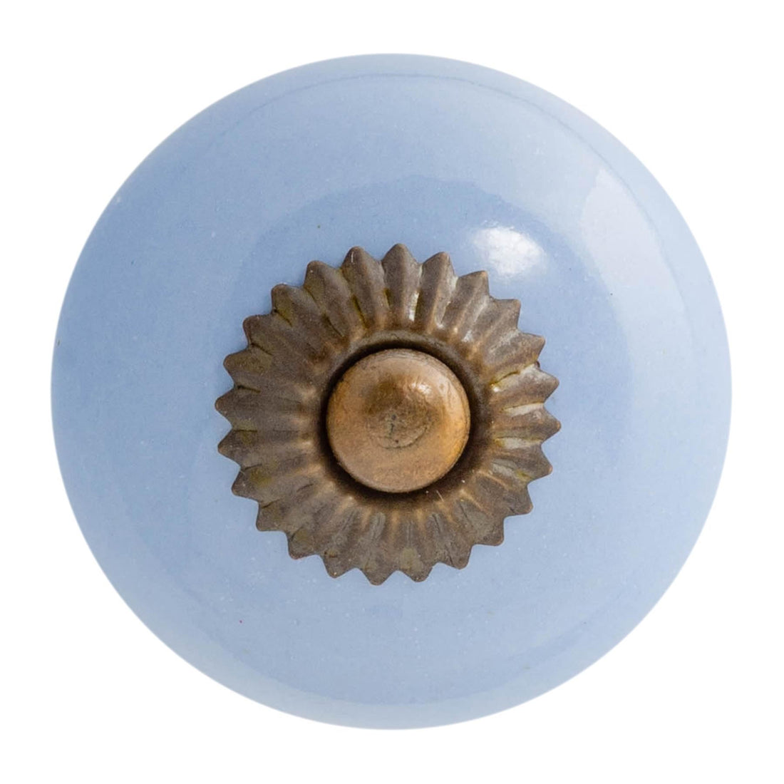 Blue 4.5cm Round Ceramic Cabinet Knob