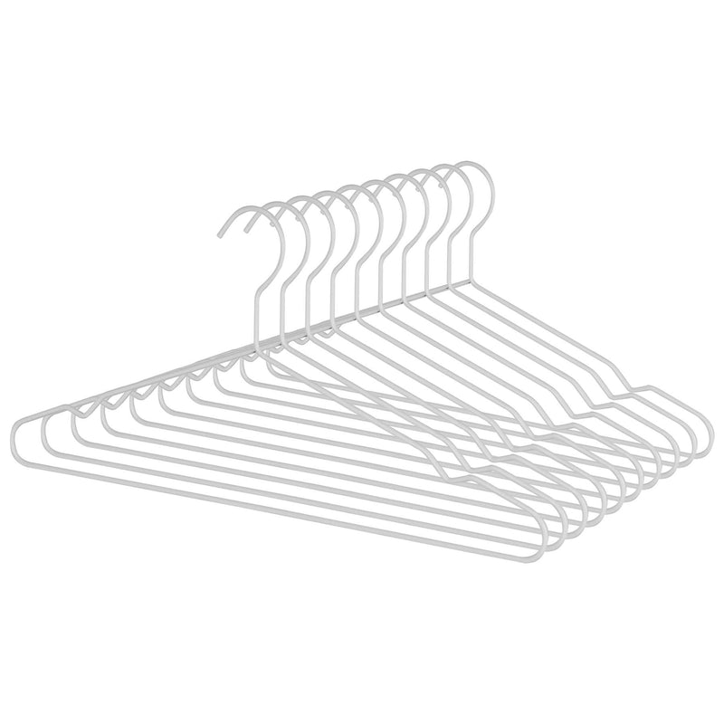 10 x Metal Wire Coat Hangers - By Harbour Housewares