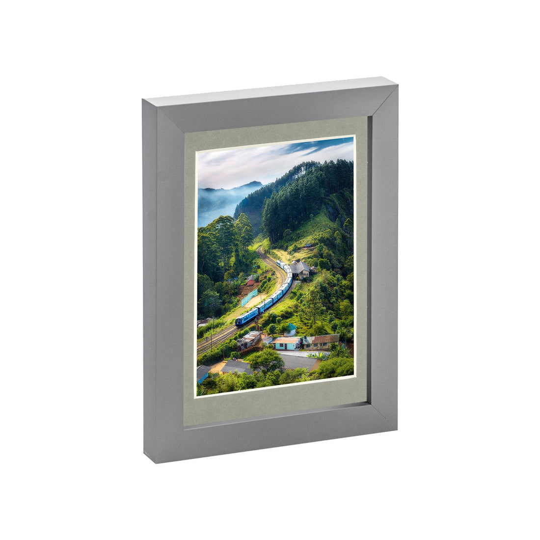 Grey 5" x 7" Photo Frame with Grey 4" x 6" Mount