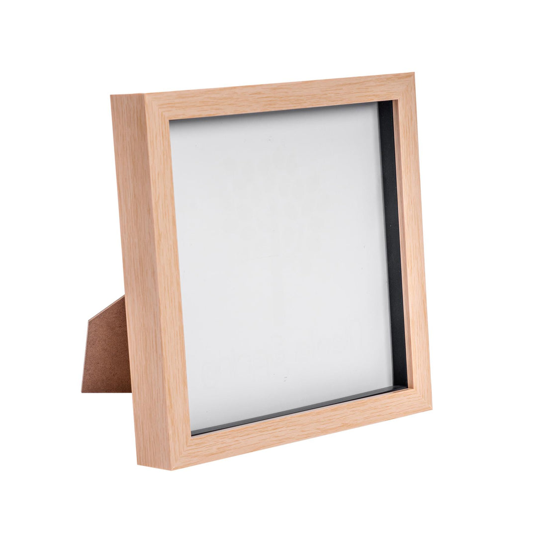 Light Wood 8" x 8" Shadow Box Photo Frame with Black Spacer