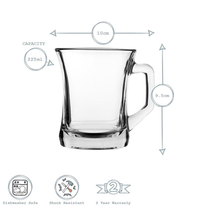 225ml Zen+ Glass Cups - Pack of Six