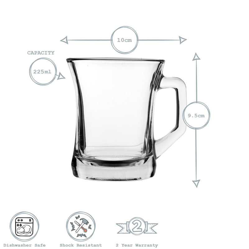 225ml Zen+ Glass Cups - Pack of Six - By LAV