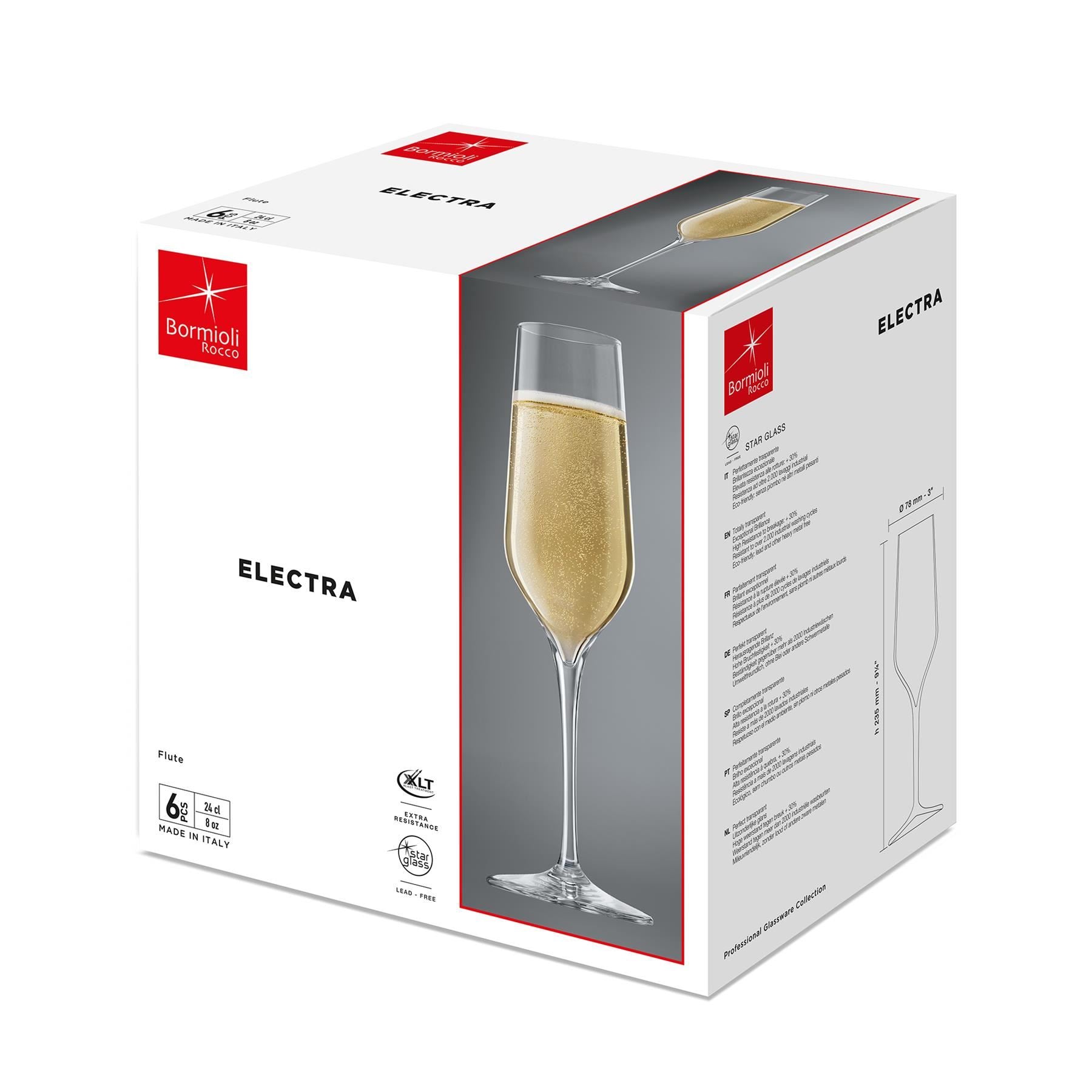 230ml Electra Champagne Flutes - Pack of Six