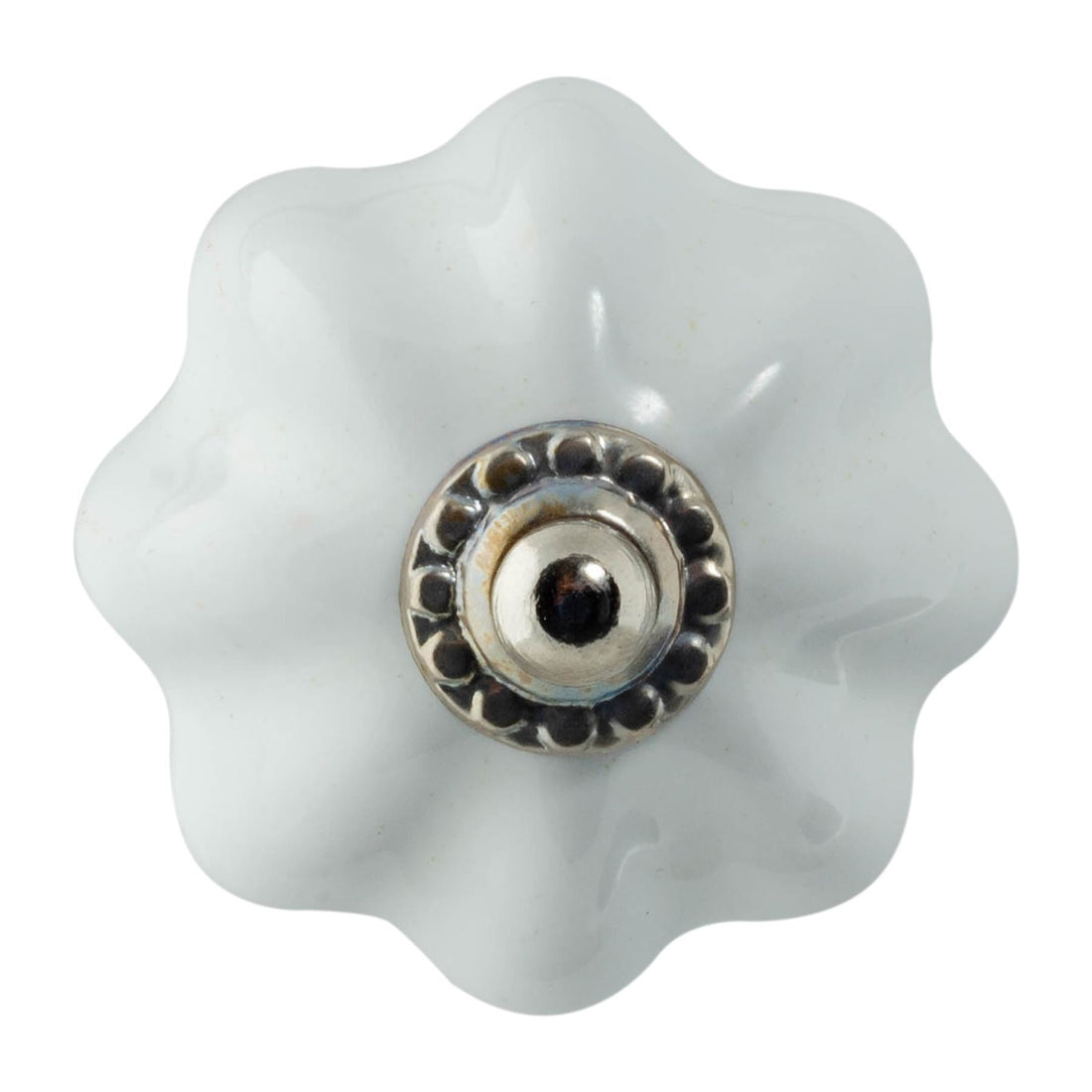 White 4.5cm Floral Ceramic Cabinet Knob