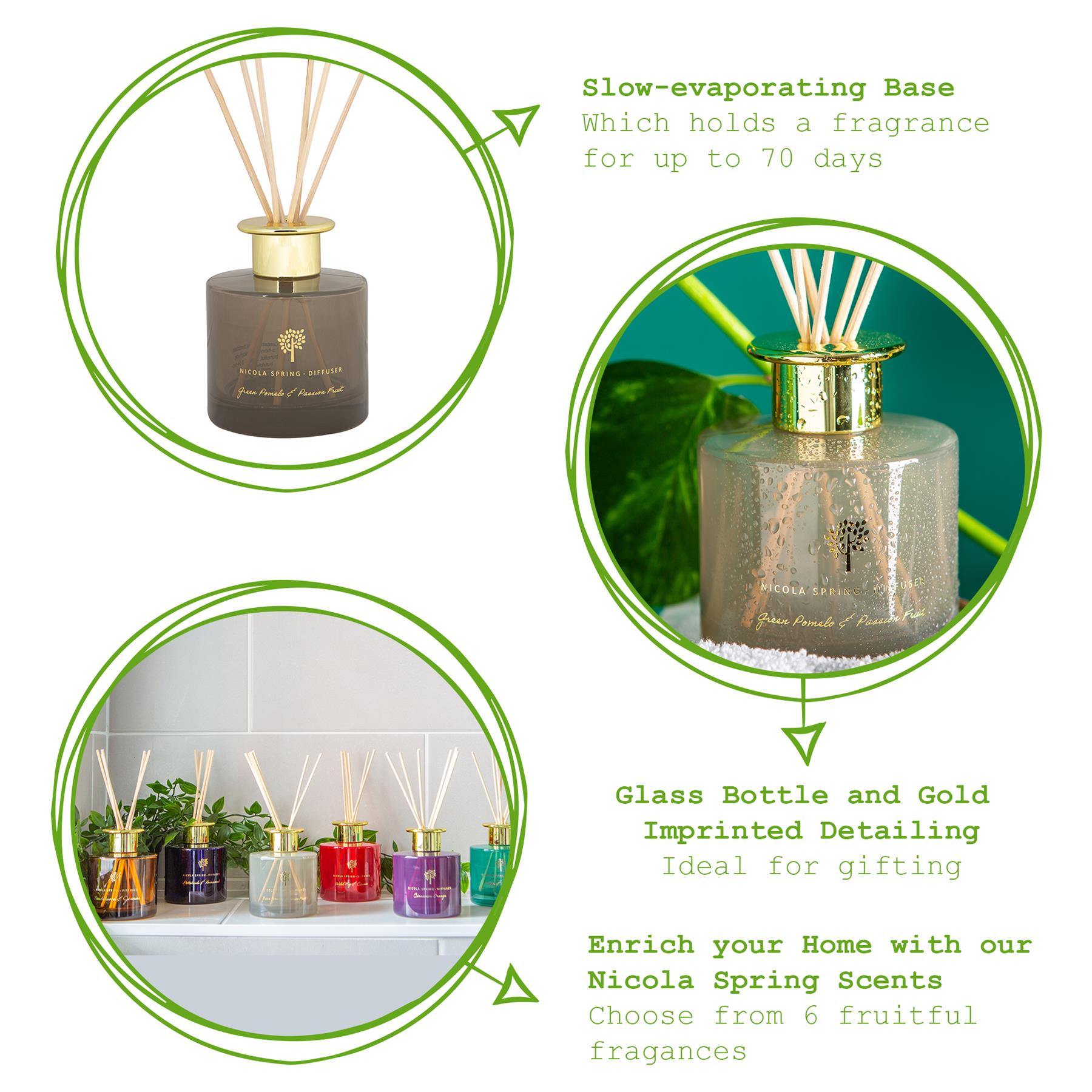 200ml Green Pomelo &amp; Passion Fruit Scented Reed Diffuser