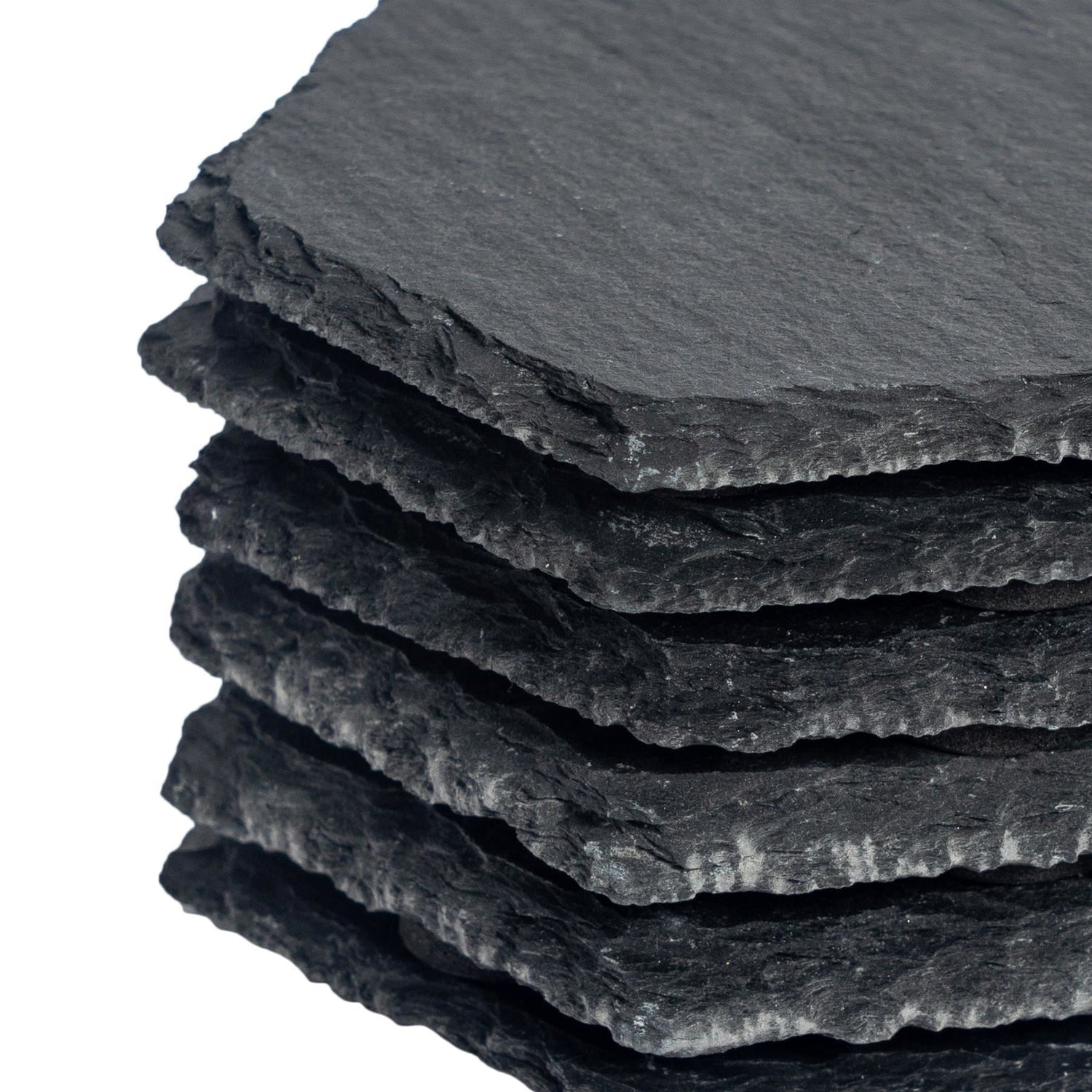 Hexagonal Slate Coasters - Pack of Six