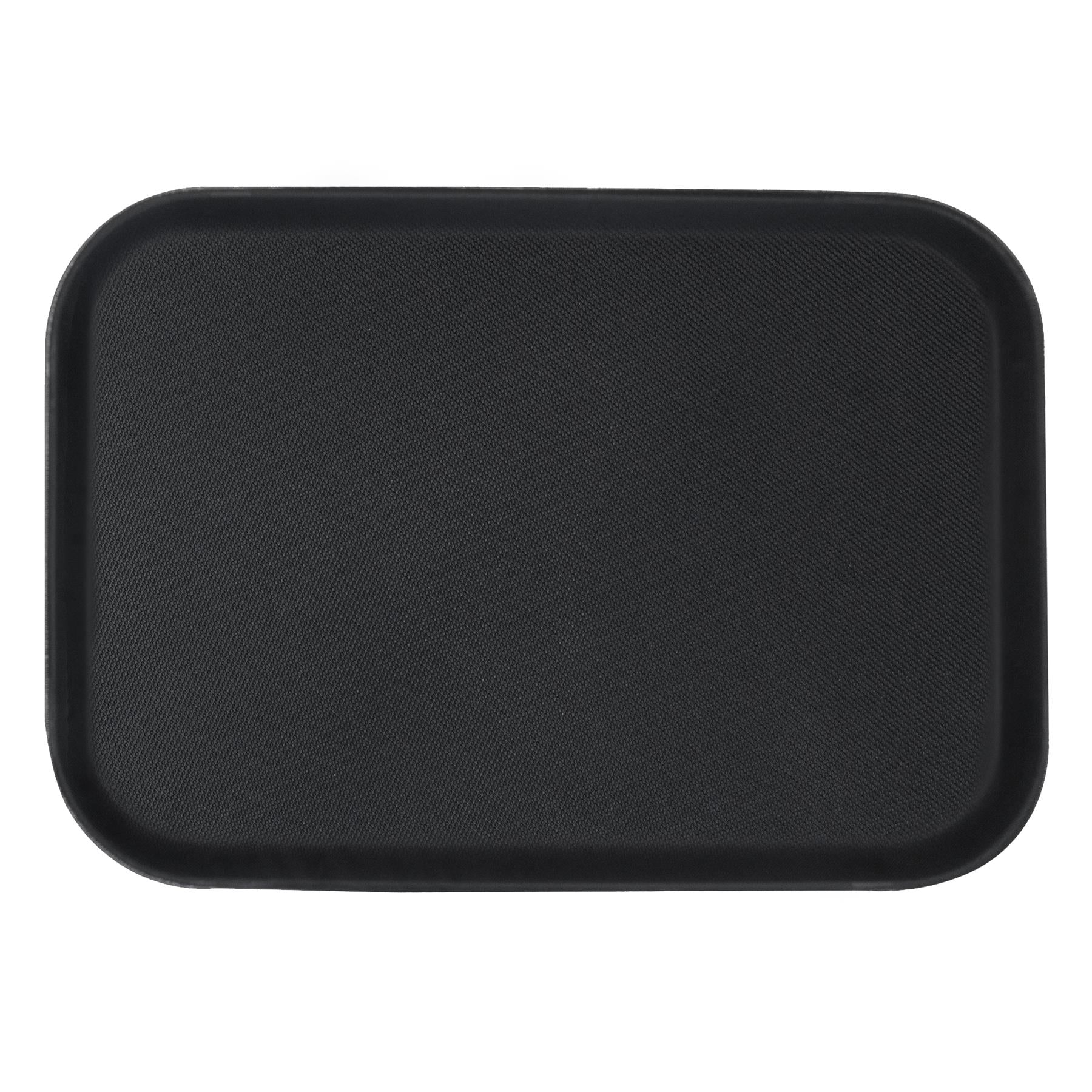 Black 66cm x 45.5cm Rectangle Non-Slip Serving Tray - By Argon Tableware