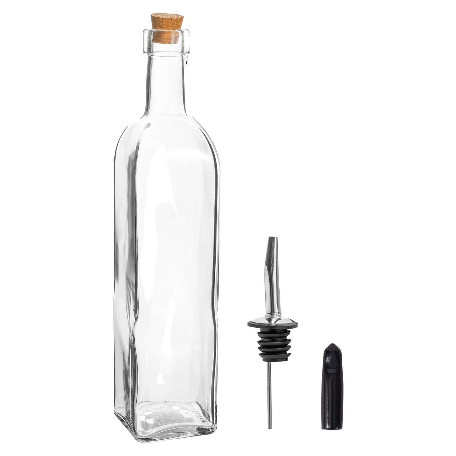 500ml Olive Oil Pourer Glass Bottle with Cork Lid