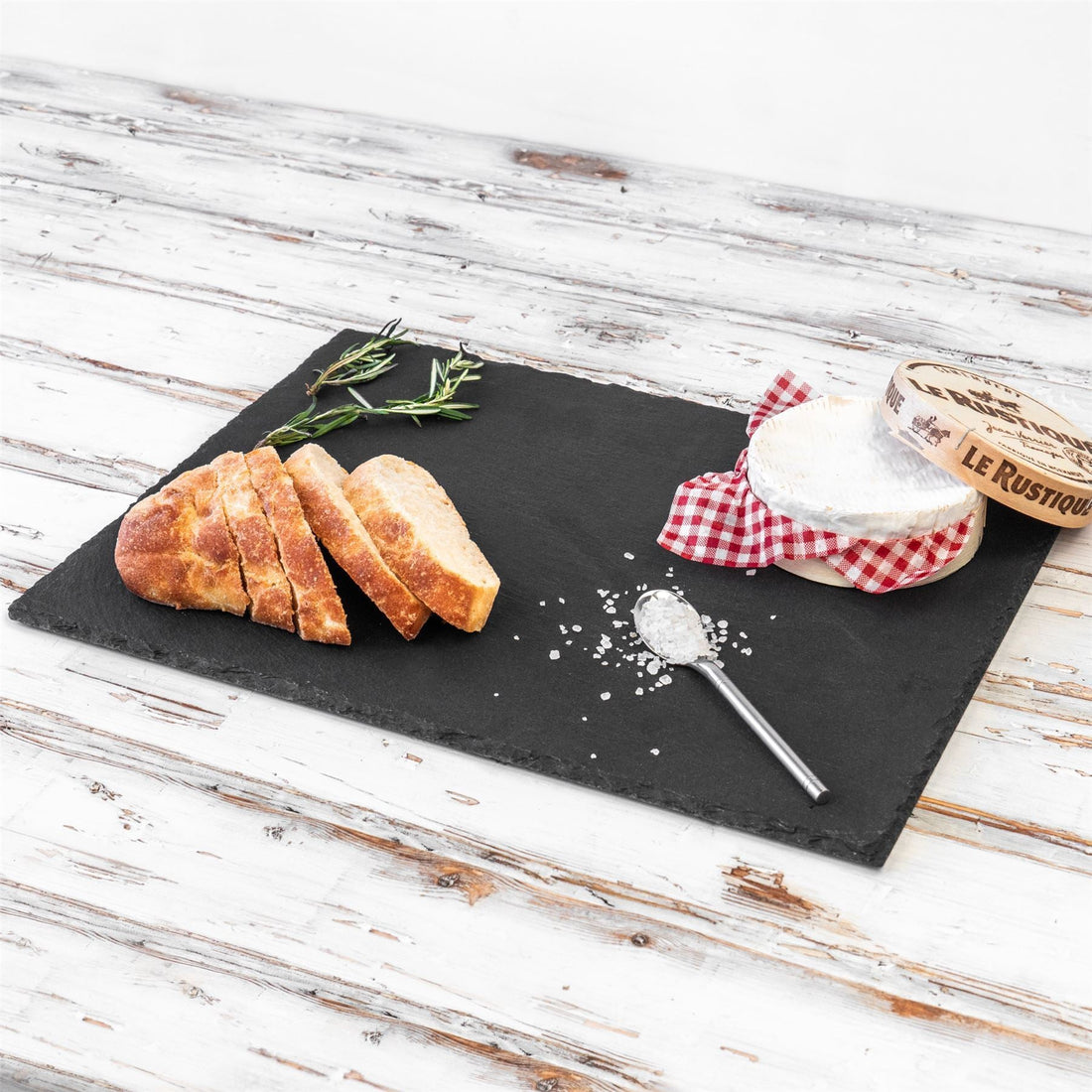 40cm x 30cm Black Rectangle Slate Serving Platter