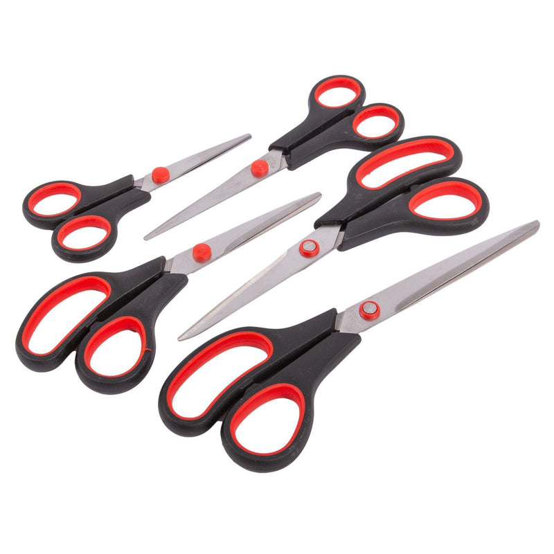 5pc Black Stainless Steel Scissors Set - By Blackspur