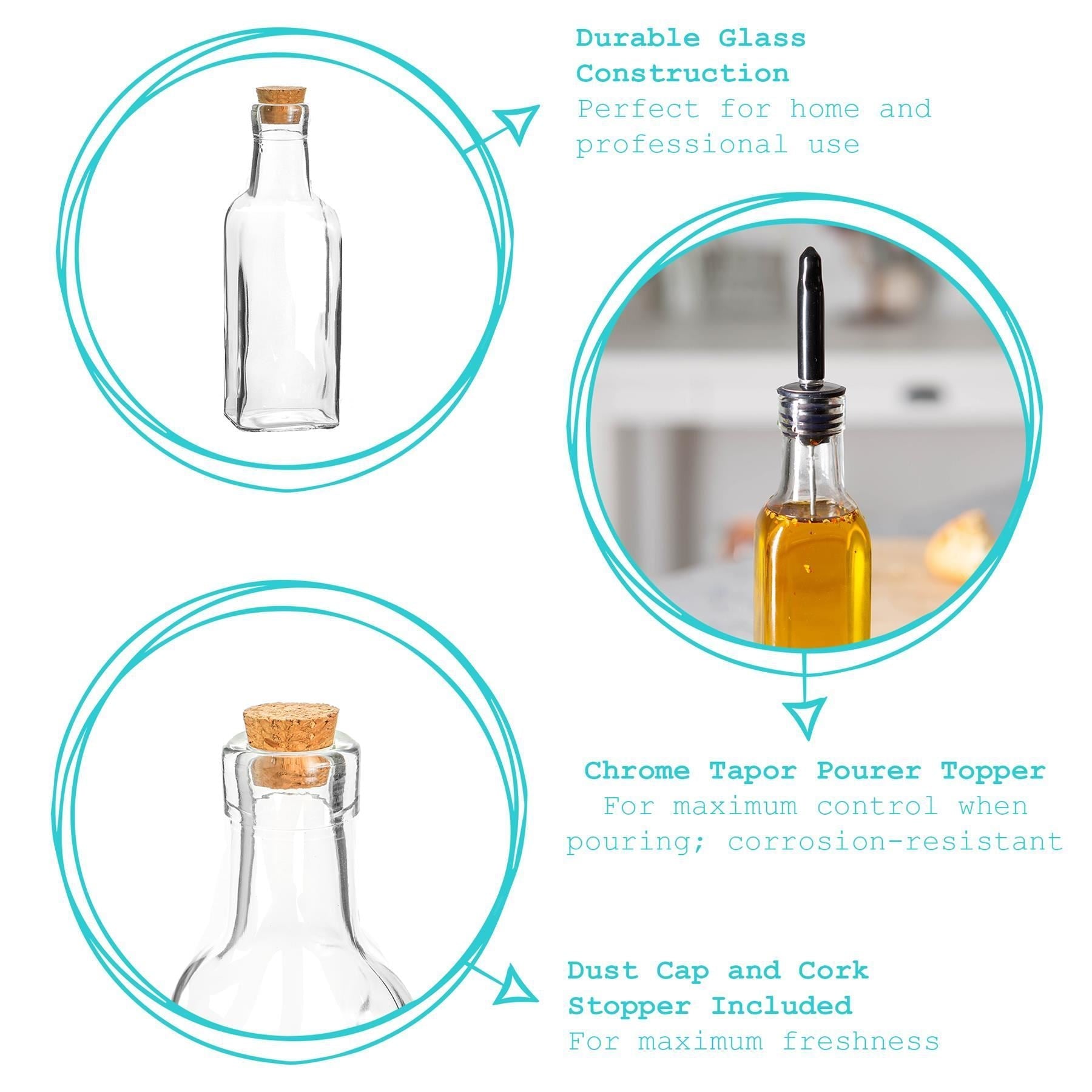 170ml Olive Oil Pourer Glass Bottles with Stand