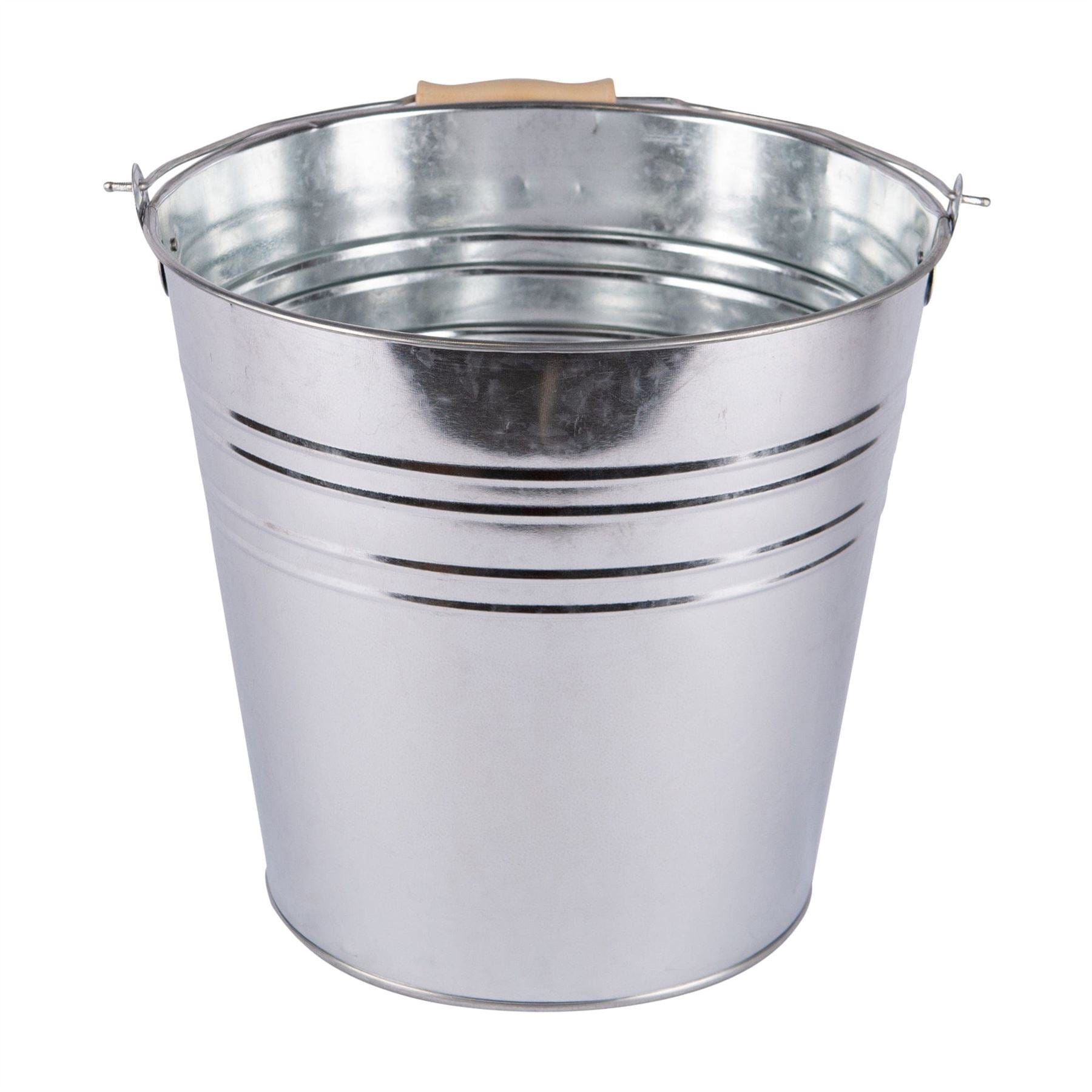 Silver 10L Galvanised Steel Bucket - By Blackspur